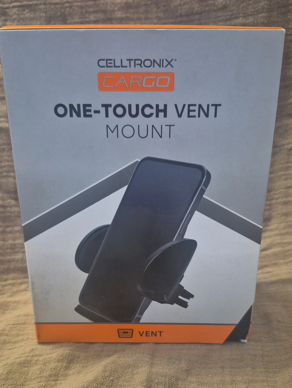 Celltronix Cargo One-Touch Vent Mount - Black/Orange Accents